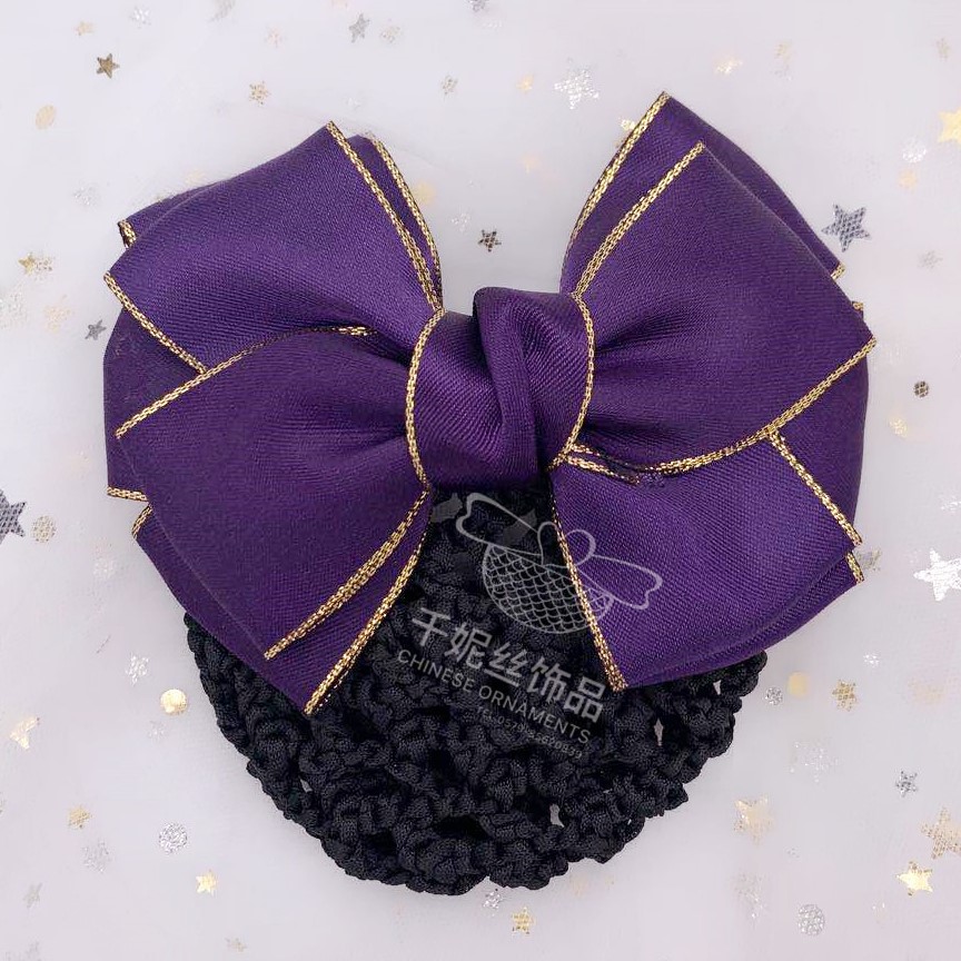 Wholesale and retail of professional hair accessories, including thick and thin net patterns, Korean version of Phnom Penh official work discs, net pockets, and hair ties pic 6