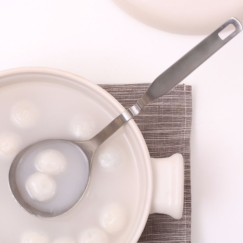 艾美诺 304不锈钢火锅勺家用加厚可挂壁汤匙长柄盛汤滤油勺子图