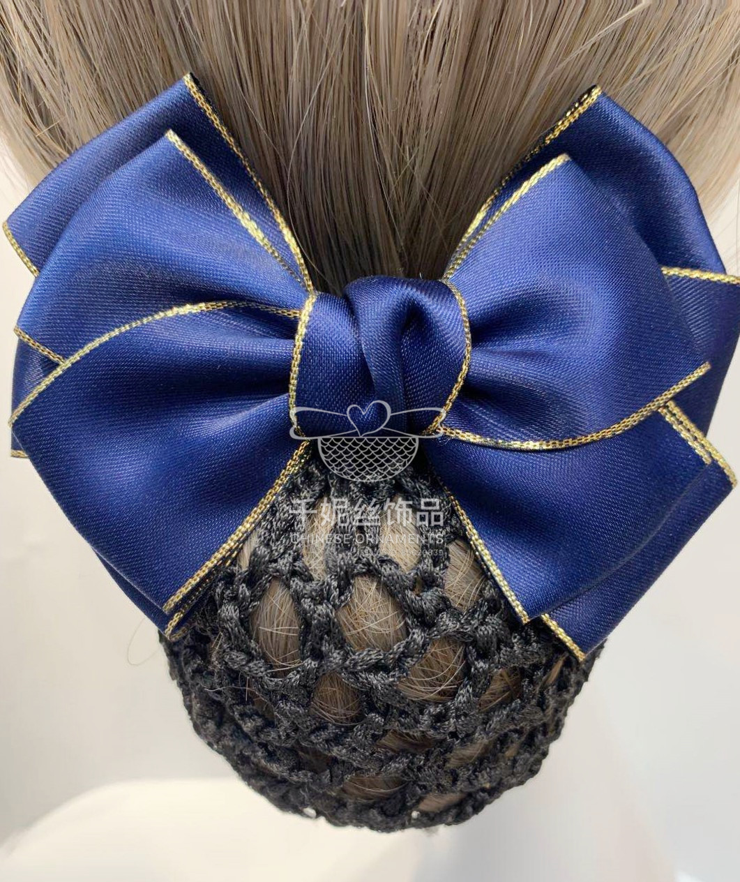 Wholesale and retail of professional hair accessories, including thick and thin net patterns, Korean version of Phnom Penh official work discs, net pockets, and hair ties pic 2