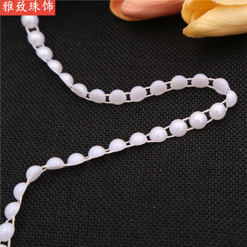 10Mm Semi-Circle Double Wire Bead Abs Imitation Pearl Jewelry Accessories Dress Accessories Wedding Accessories Specification drawing