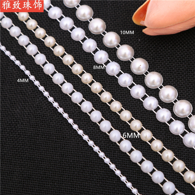 10Mm Semi-Circle Double Wire Bead Abs Imitation Pearl Jewelry Accessories Dress Accessories Wedding Accessories undefined