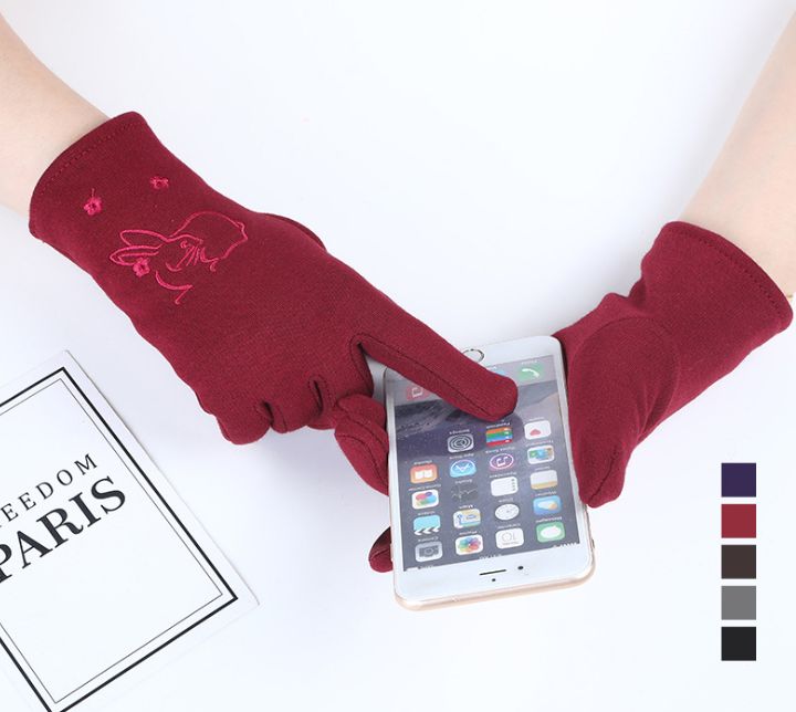 Yiwu Selection 100% cotton disposable ladies touch screen gloves N-1793A thumbnail