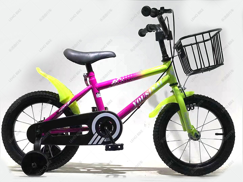Yiwu Good Goods 14 Inch Monitor Children's Bicycle Leho Bike Iron Wheel With Cart Basket details Picture