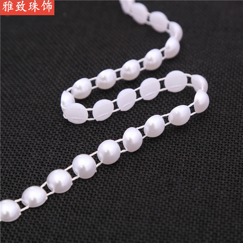 10Mm Semi-Circle Double Wire Bead Abs Imitation Pearl Jewelry Accessories Dress Accessories Wedding Accessories undefined