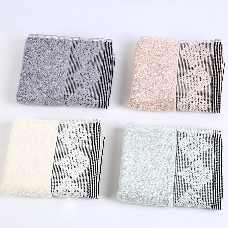 Pure cotton towel manufacturer direct sales of plain jacquard towels, craft gift towels 6018-1 detail image 2