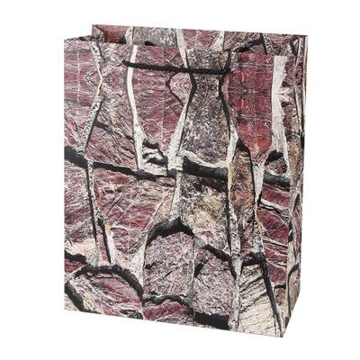 Creative stone-patterned universal gift bags, white cardstock handbags, packaging bags, available for wholesale in stock and customization