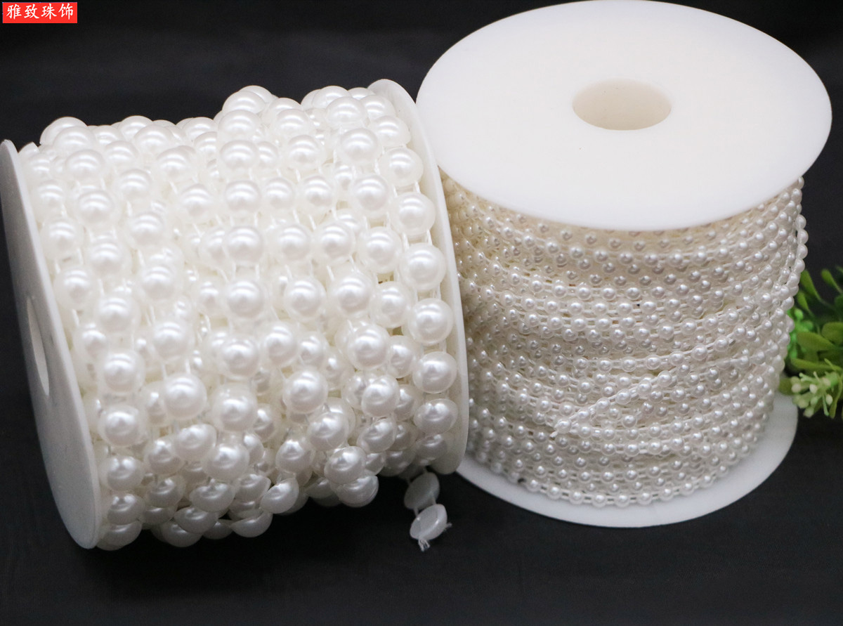 10Mm Semi-Circle Double Wire Bead Abs Imitation Pearl Jewelry Accessories Dress Accessories Wedding Accessories details Picture