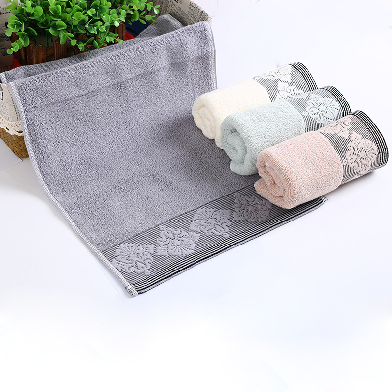 Pure cotton towel manufacturer direct sales of plain jacquard towels, craft gift towels 6018-1 detail image 1