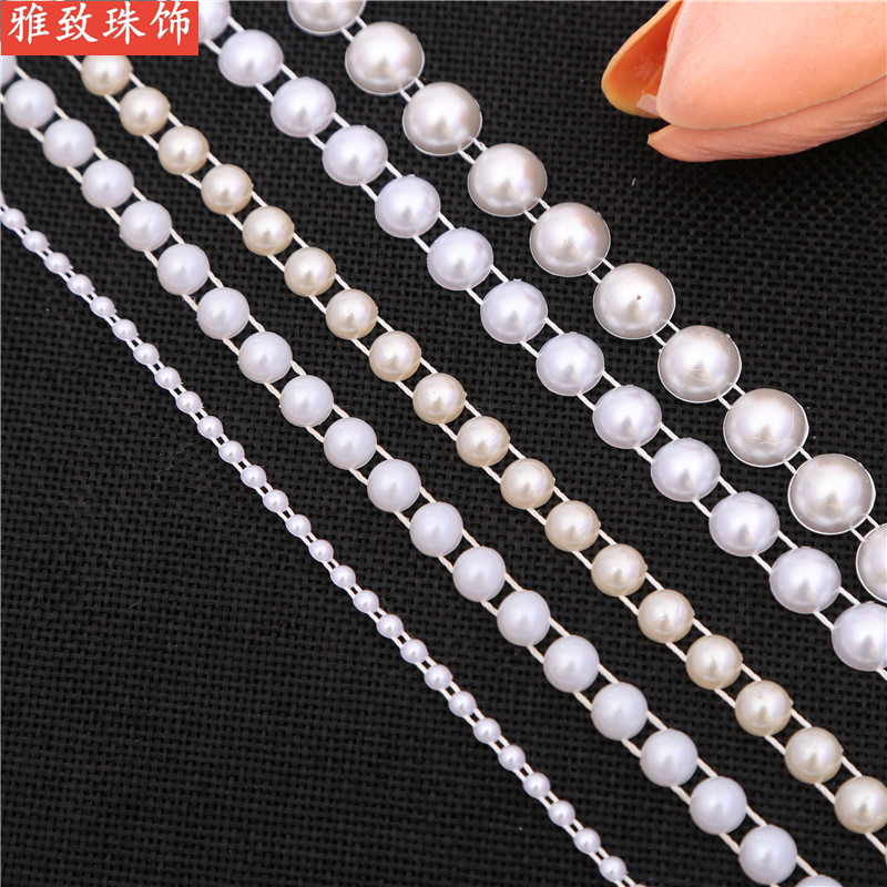 10Mm Semi-Circle Double Wire Bead Abs Imitation Pearl Jewelry Accessories Dress Accessories Wedding Accessories Item Picture