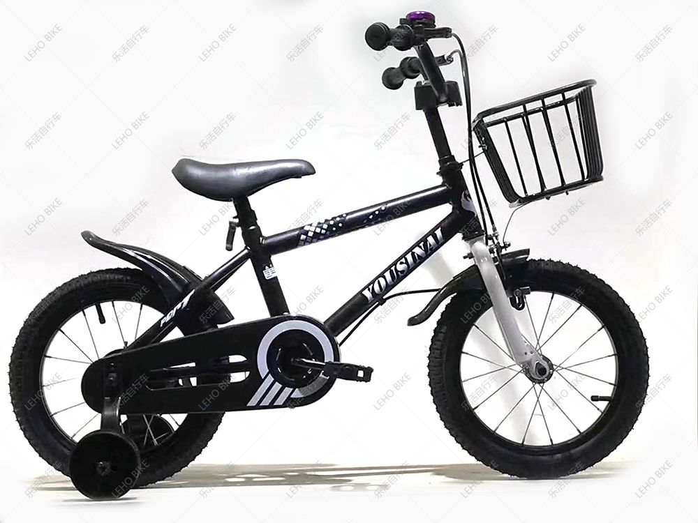义乌好货16寸班长儿童自行车 leho bike 铁轮 带车篮