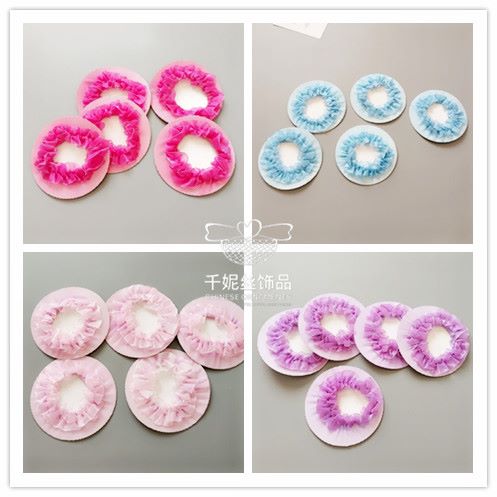 Wholesale of elastic and breathable hair net bags for dance curls, invisible children's dance hair bags, flower bud bun hairstyle sets Specification image