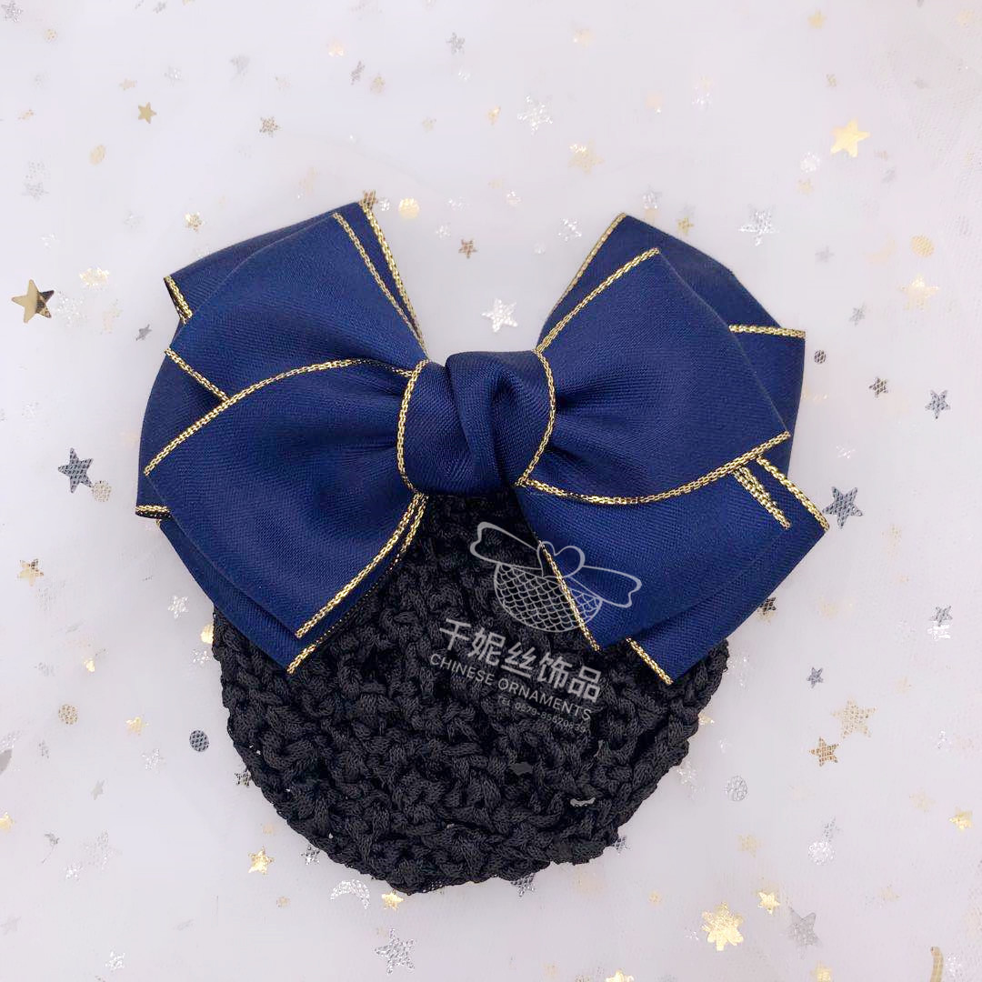 Wholesale and retail of professional hair accessories, including thick and thin net patterns, Korean version of Phnom Penh official work discs, net pockets, and hair ties pic 5