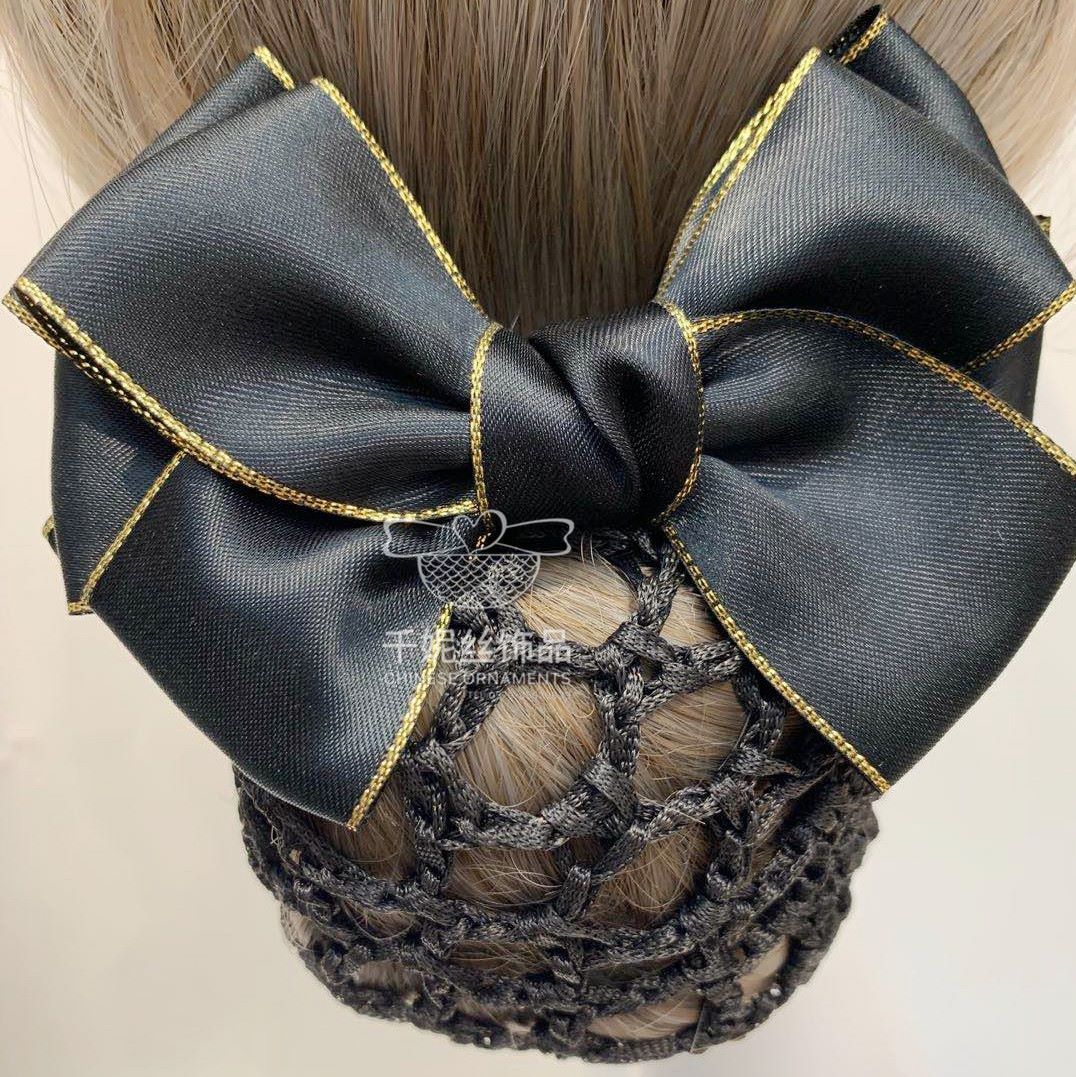 Wholesale and retail of professional hair accessories, including thick and thin net patterns, Korean version of Phnom Penh official work discs, net pockets, and hair ties details Picture