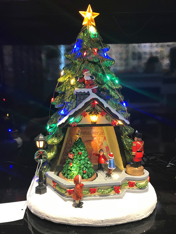 Factory direct sales of Christmas gifts, ornaments, Christmas music boxes, Santa Claus trees, snowmen and night light handicrafts detail image 4