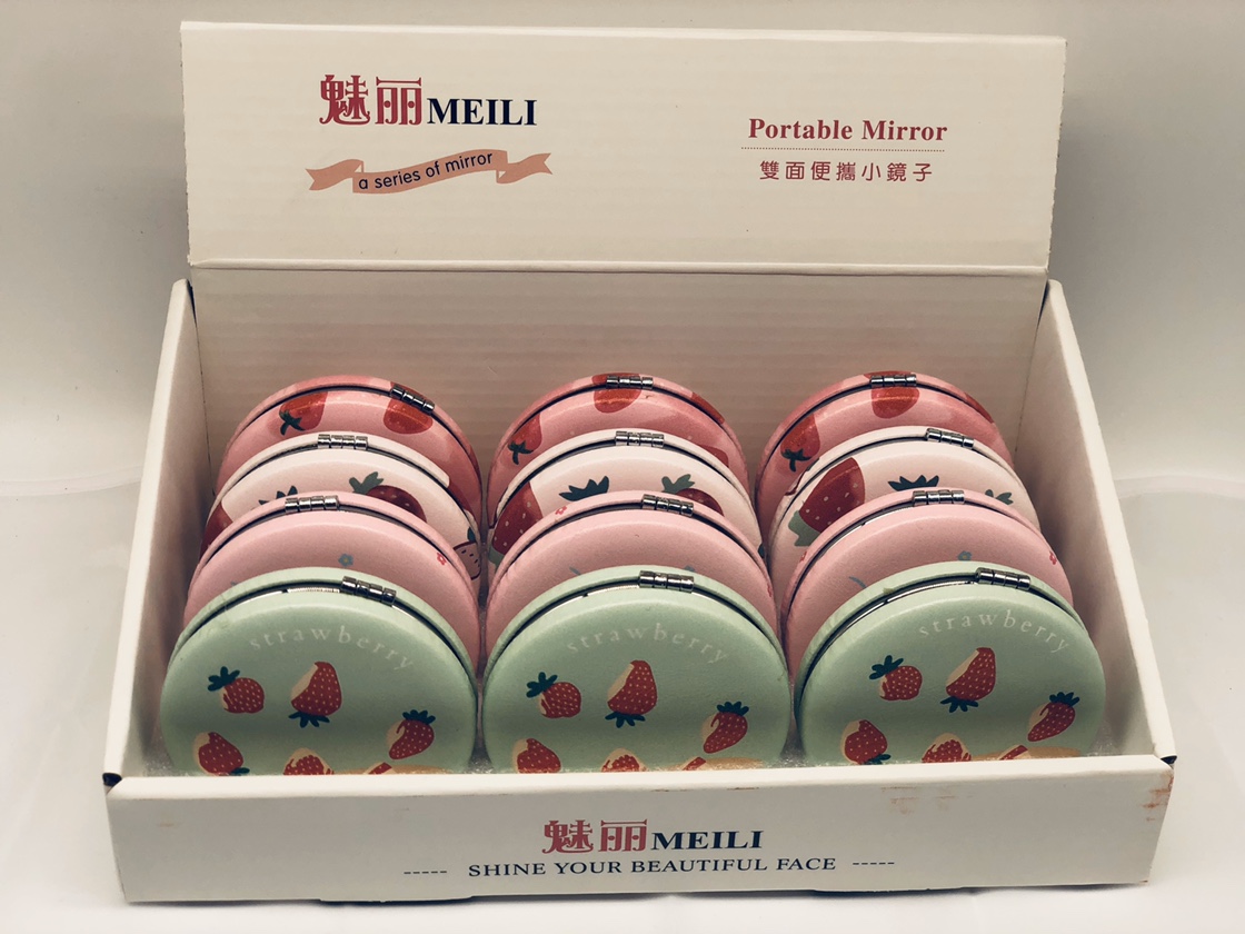 潮流时尚新款面包镜 折叠式便携学生化妆镜详情图6
