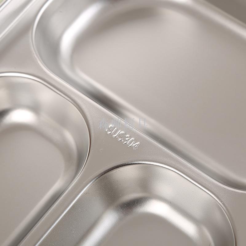 义乌好货 304不锈钢儿童餐盘保温饭盒 分格便当保鲜快餐盒餐盒详情图2