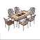 户外家庭聚会休闲一桌六椅，大长桌188*98 带电烤台图