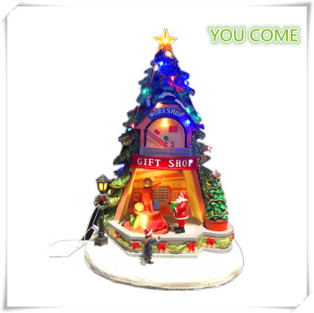 Factory direct sales of Christmas gifts, ornaments, Christmas music boxes, Santa Claus trees, snowmen and night light handicrafts detail image 1