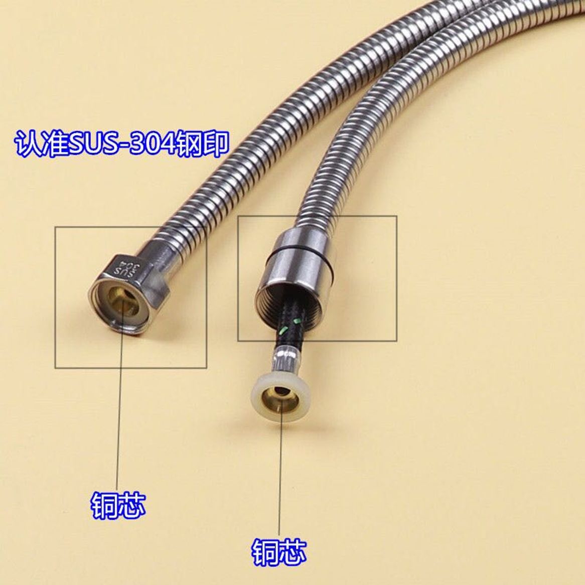Yiwu quality bathroom showerhead hose explosion-proof shower pipe 150cm details Picture