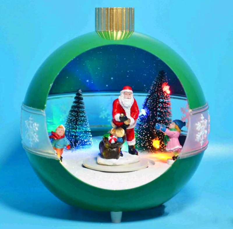 Factory direct sales of Christmas ball gifts, ornaments, music boxes, rotating Santa Claus, snowmen, night light handicrafts detail image 5