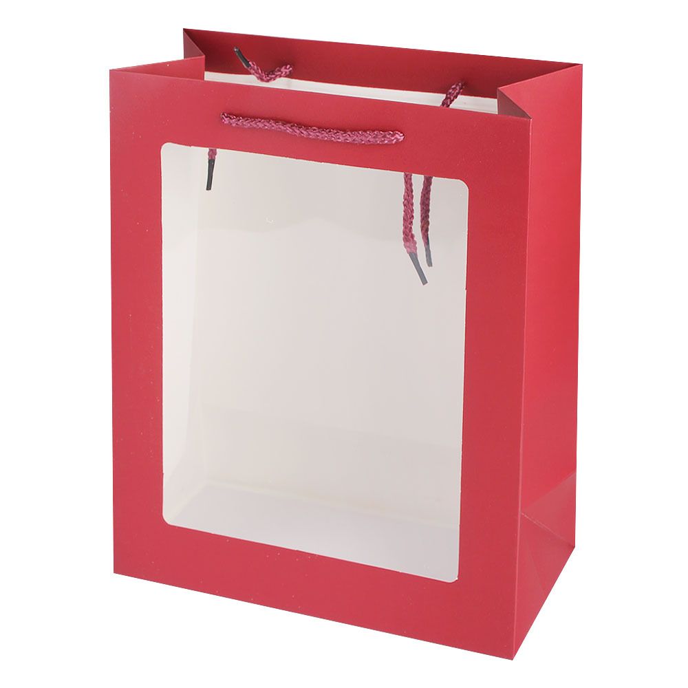 Estilo explosivo PVC ventana abierta bolsa de regalo de un solo color papel de alta calidad punto blanco bolsa de regalo universal bolsa de regalo cosmético Specification image
