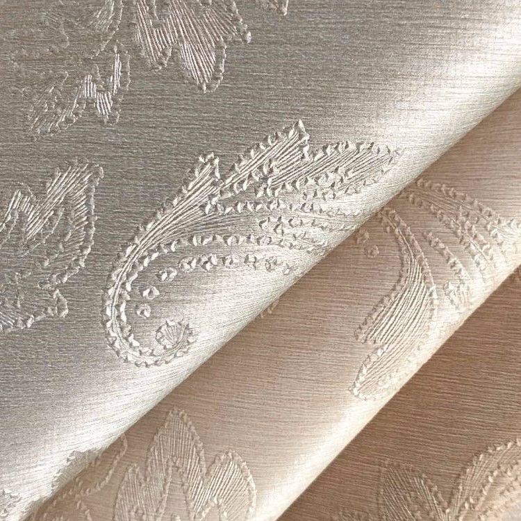 Cross-shaped fabric eco-friendly embroidered European-style wall fabric for hotel, home, bedroom, living room and dining room background walls details Picture