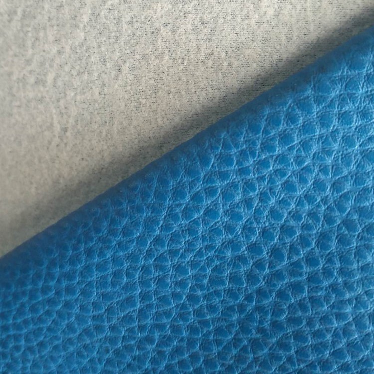 PVC eco-friendly Korean lychee patterned artificial leather for luggage, shoes and packaging leather pic 2
