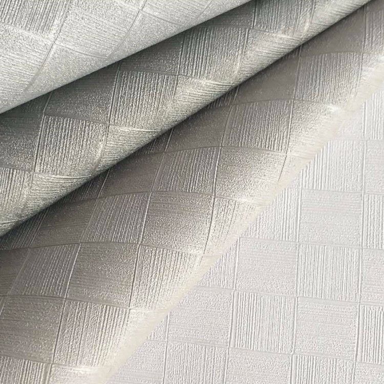 Simple and natural cross-shaped fabric base, generous checkered background wall fabric, hotel wall fabric, engineering wall fabric details Picture