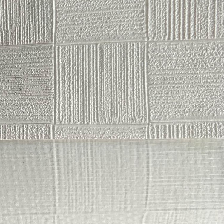 Simple and natural cross-shaped fabric base, generous checkered background wall fabric, hotel wall fabric, engineering wall fabric Specification image