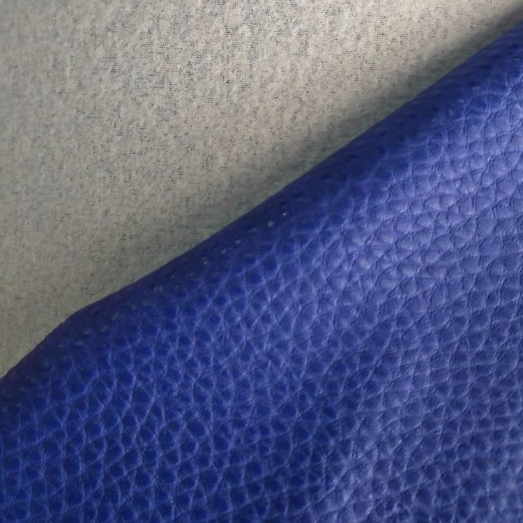 PVC eco-friendly Korean lychee patterned artificial leather for luggage, shoes and packaging leather details Picture
