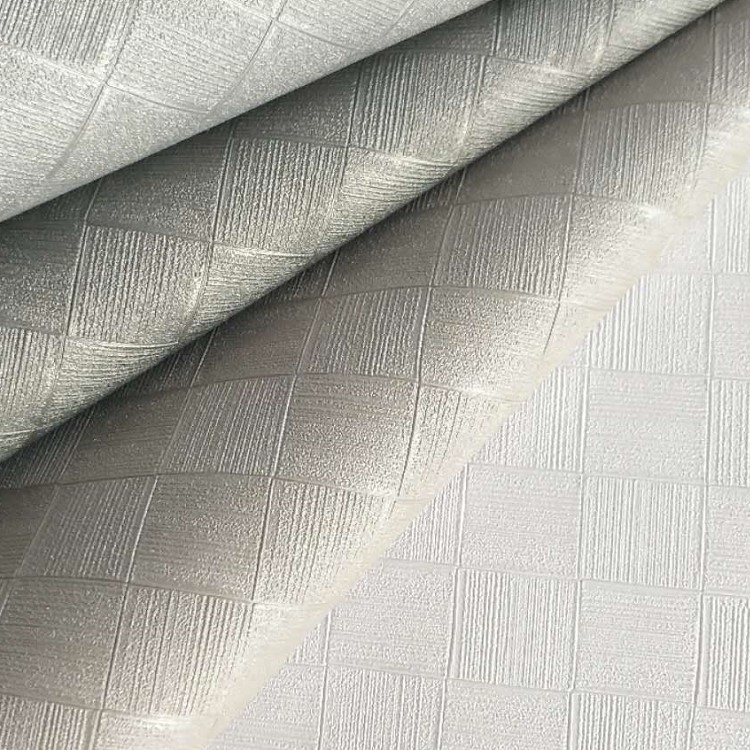 Simple and natural cross-shaped fabric base, generous checkered background wall fabric, hotel wall fabric, engineering wall fabric detail image 2