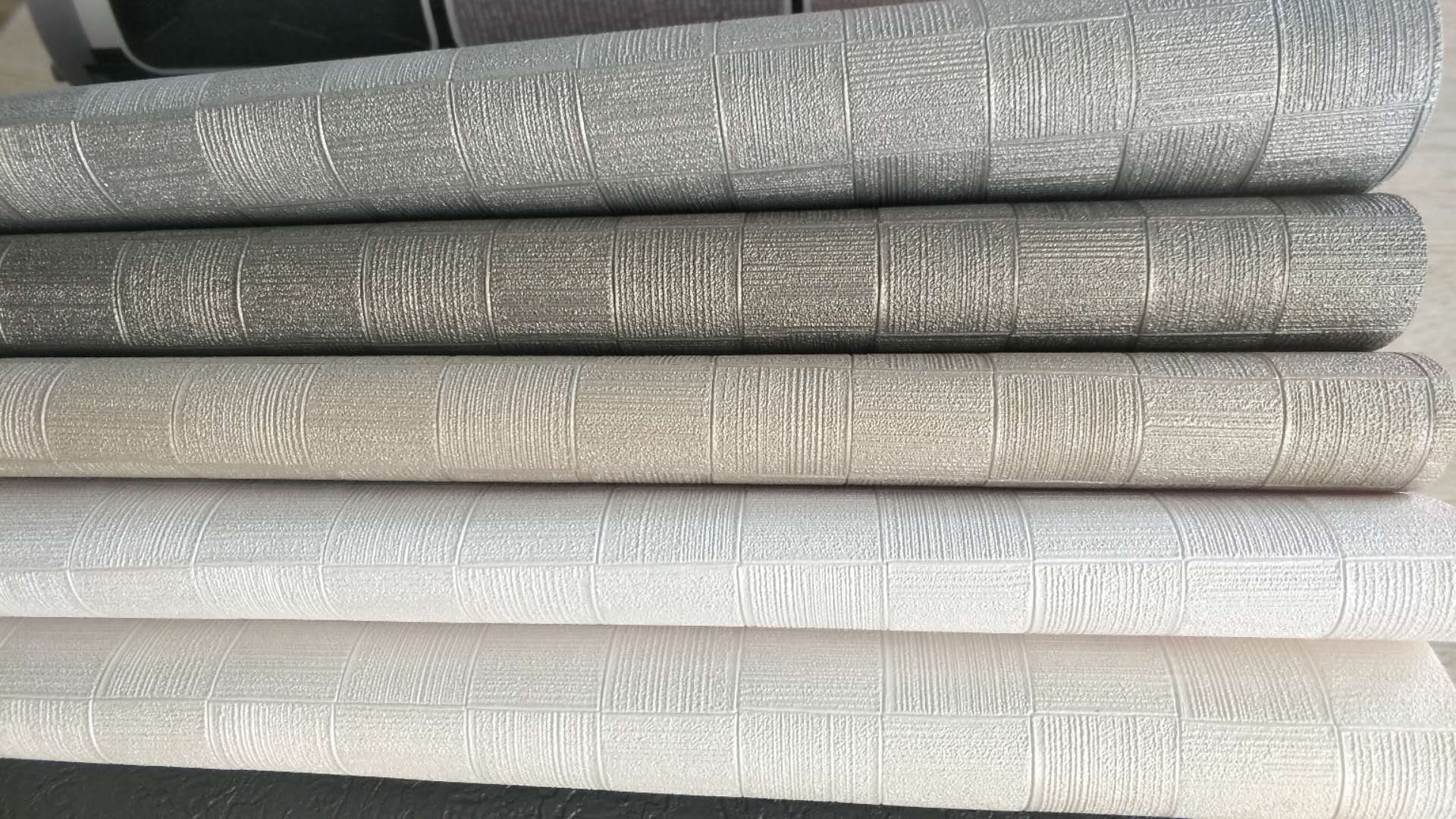 Simple and natural cross-shaped fabric base, generous checkered background wall fabric, hotel wall fabric, engineering wall fabric detail image 1