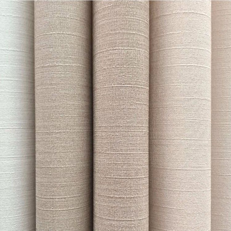 PVC engineering wall fabric, cross fabric base, plain and simple home decoration, bedroom, living room and dining room wall fabric