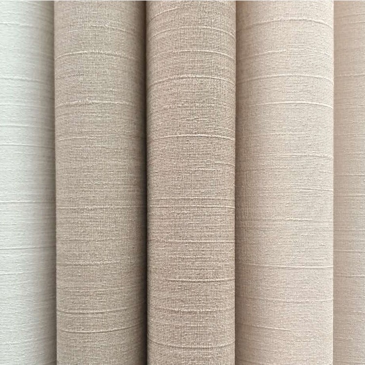 PVC engineering wall fabric, cross fabric base, plain and simple home decoration, bedroom, living room and dining room wall fabric detail image 1