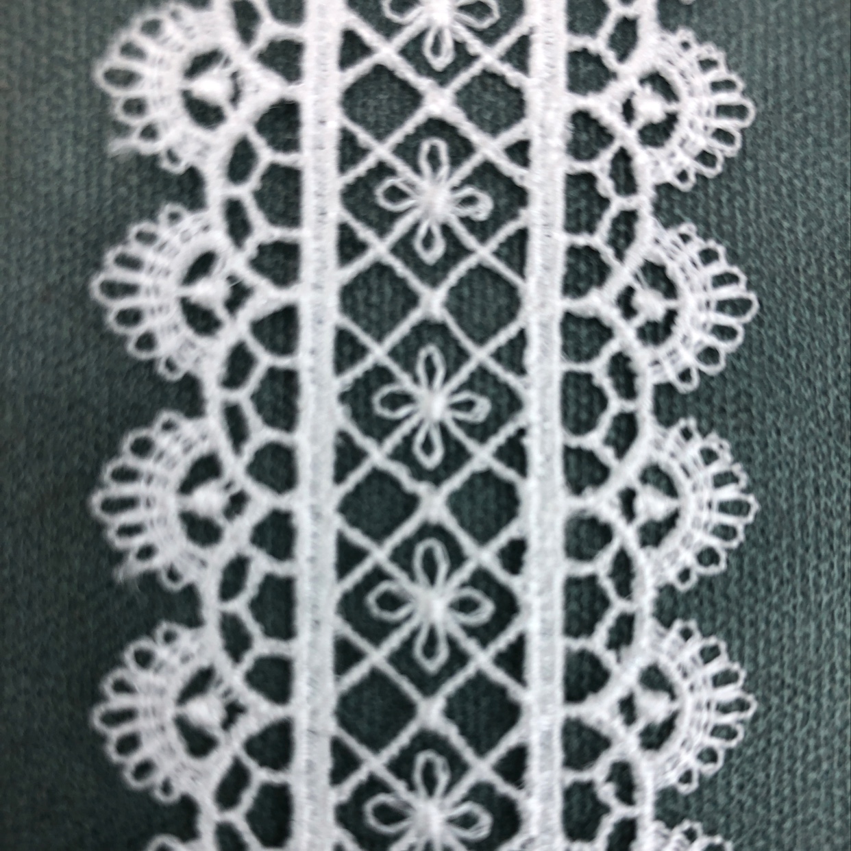 Water-soluble embroidered lace for trousers and clothing accessories details Picture