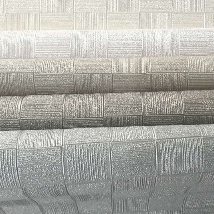 Simple and natural cross-shaped fabric base, generous checkered background wall fabric, hotel wall fabric, engineering wall fabric detail image 4