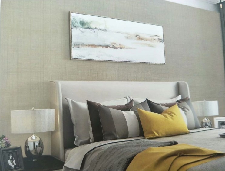 PVC酒店装饰墙布简约中式墙布卧室装饰墙布详情图7