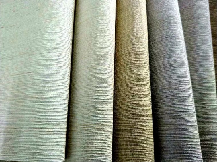 PVC engineering wall fabric, hotel decorative wall fabric, plain engineering wall, cross fabric-based artificial leather fabric pic 3