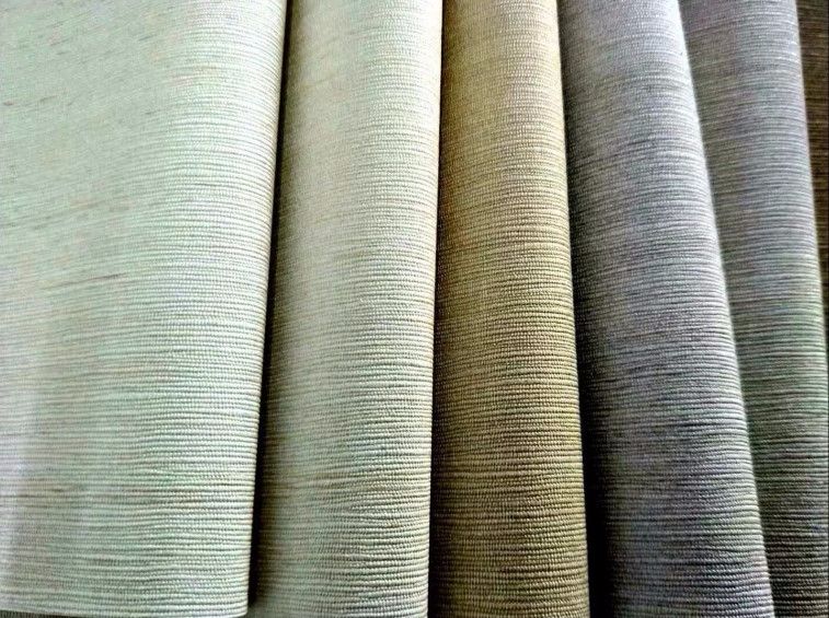PVC engineering wall fabric, hotel decorative wall fabric, plain engineering wall, cross fabric-based artificial leather fabric Application Scenario