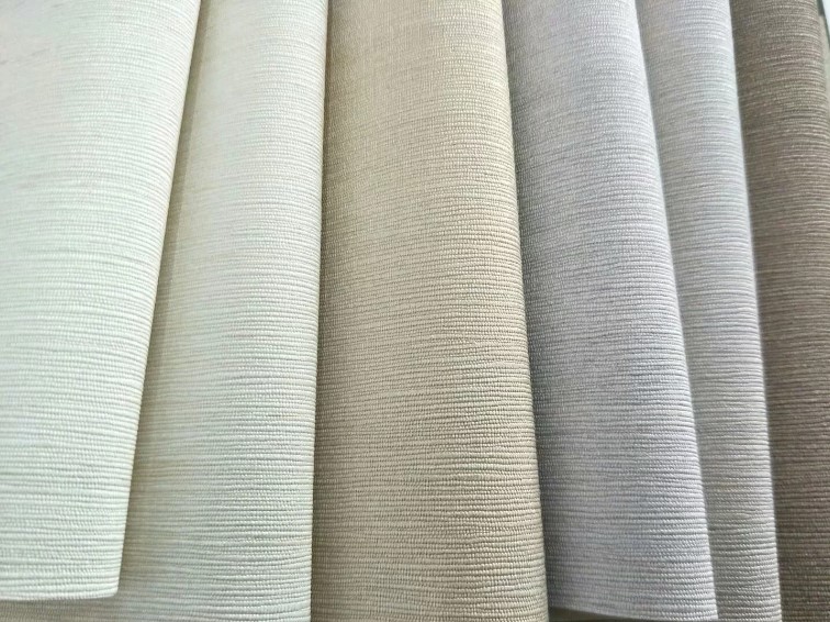 PVC engineering wall fabric, hotel decorative wall fabric, plain engineering wall, cross fabric-based artificial leather fabric pic 2