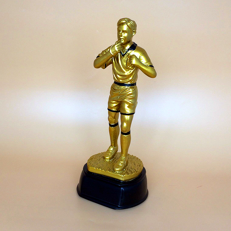 Yiwu Good Goods European Cup Football Series Event Trophy, Excellent Referee Award Resin Trophy details Picture