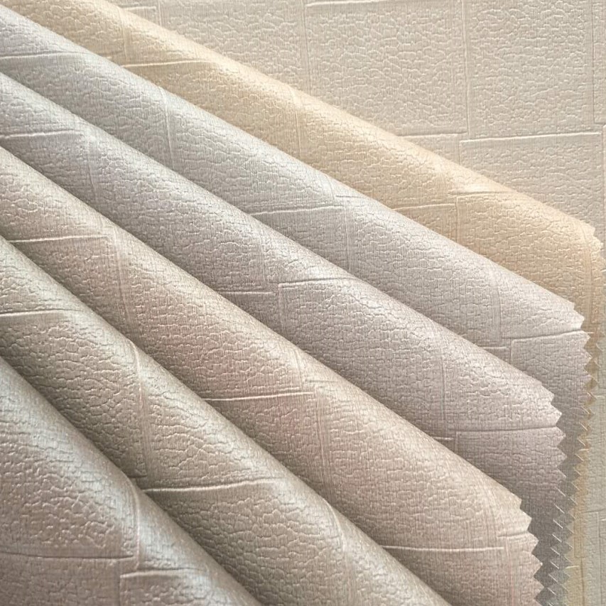 The square grid elegant plain color home decoration bedroom, living room and dining room wall fabric, waterproof and fireproof cross fabric base detail image 2