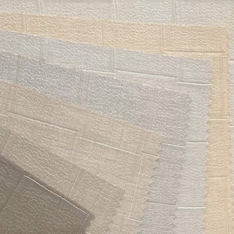 The square grid elegant plain color home decoration bedroom, living room and dining room wall fabric, waterproof and fireproof cross fabric base detail image 3