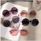 儿童墨镜韩版潮宝宝太阳镜2-8岁女童金属框眼镜小孩遮阳镜图
