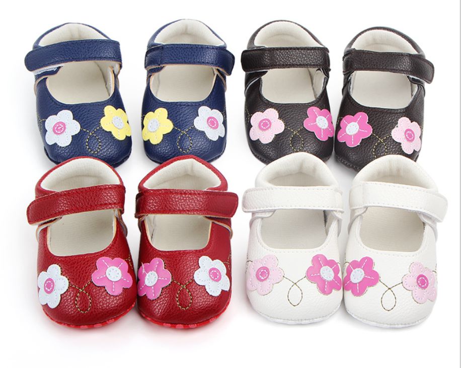 Hot direct spring and Autumn baby flower single shoe Velcro baby shoe soft sole toddler shoe