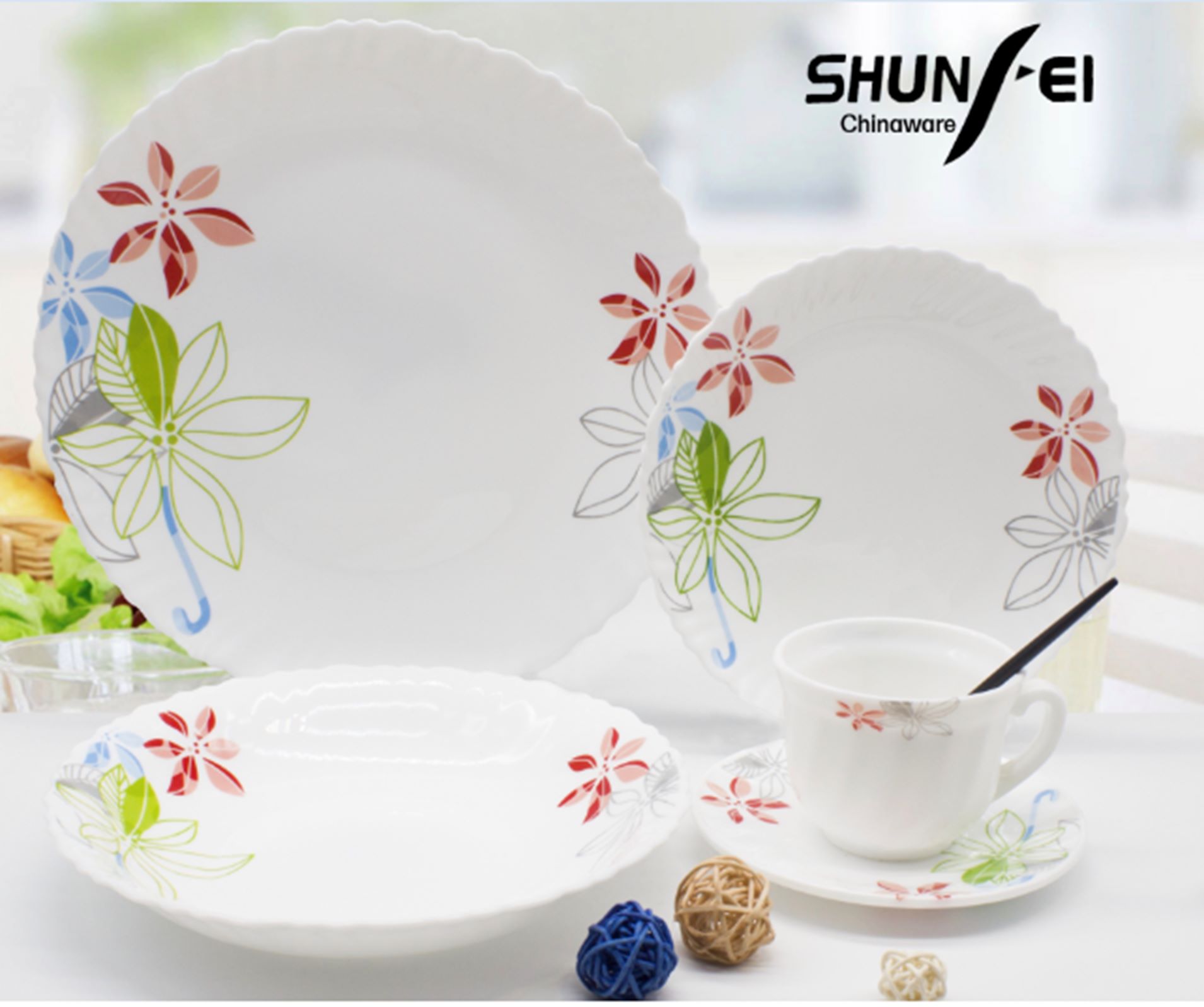 OPAL GLASSWARE set of 30 pieces tableware white bowl of Pyrex glass bowl of noodles bowl
