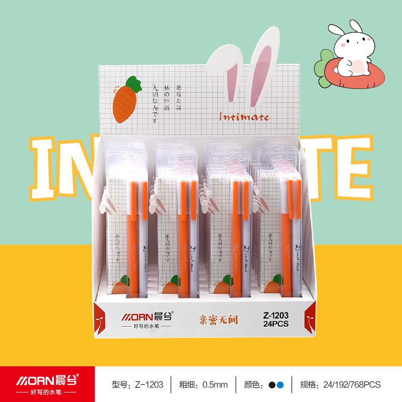 Yiwu good morning bestie close to pen carrot creative neutral pen student signature pen set