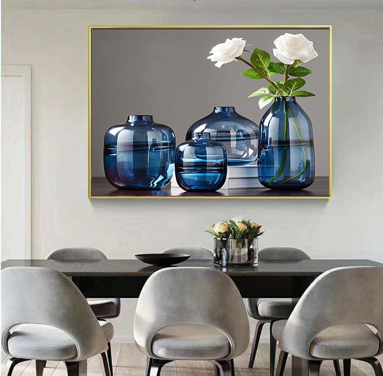 Dining room decorative painting modern simple decorative fresco living room hanging painting light luxury painting creative vase wall painting