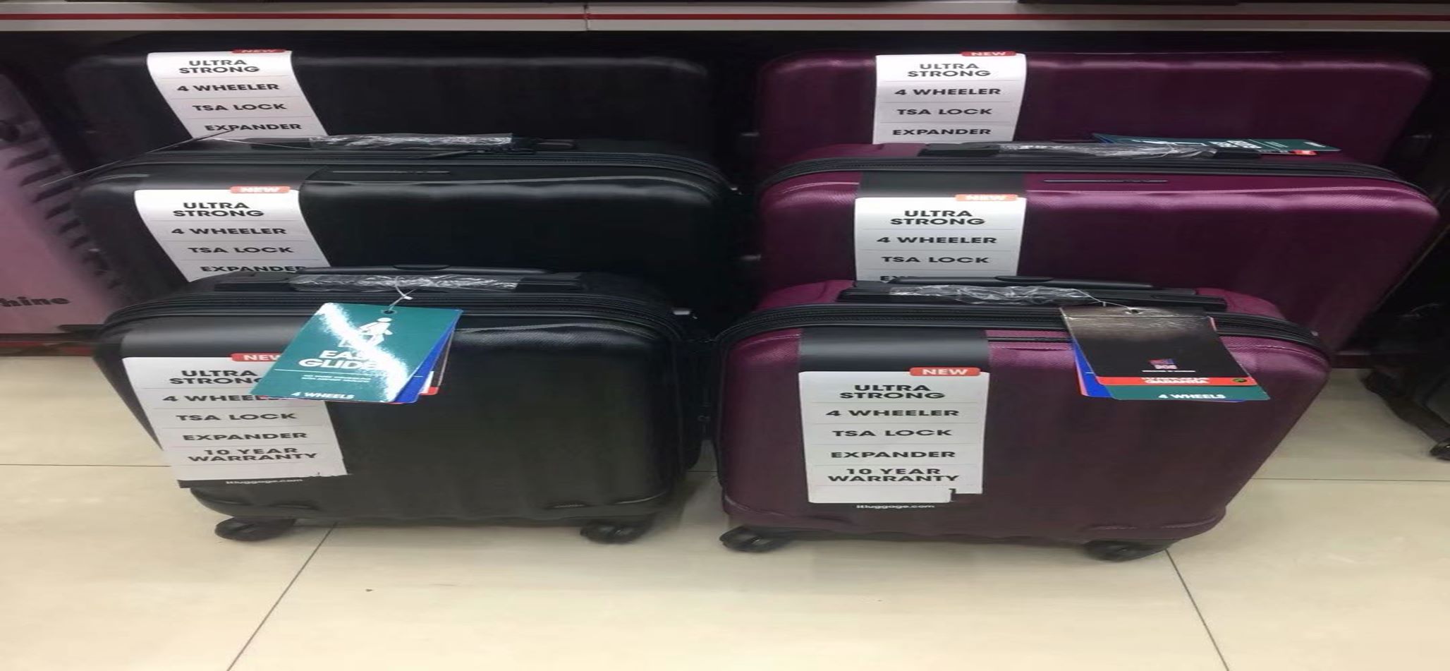 义乌好货 20寸新款ABS耐摔耐砸海关锁可加宽大容量万向轮旅行拉杆箱