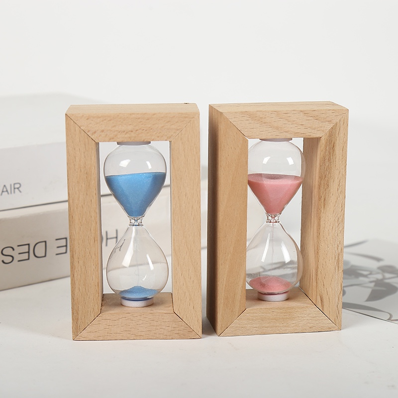 Log frame glass hourglass